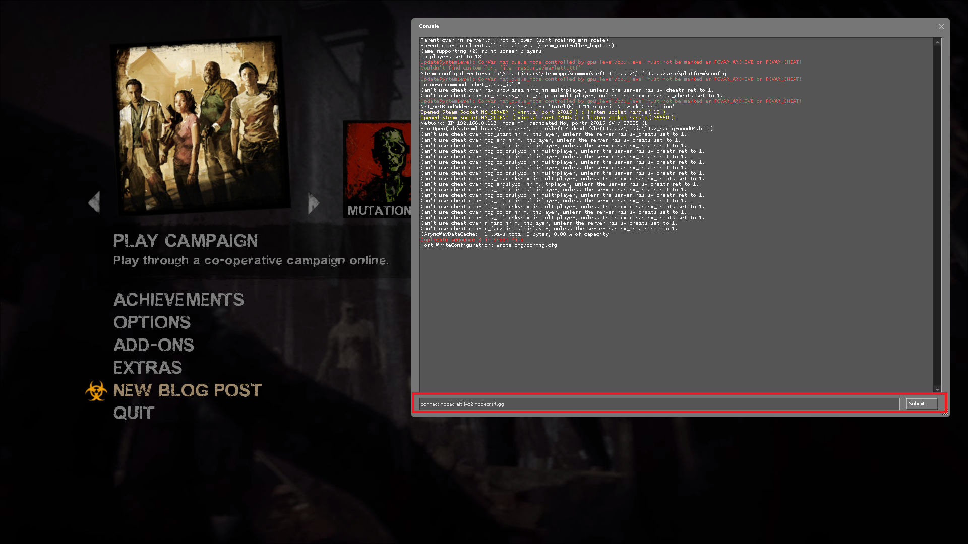 Left 4 Dead 2 Failed To Load The Client Dll nodecraft.com
